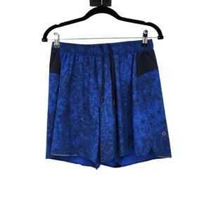 Lululemon Surge Lined Short 6" Gravel Dust Symphony Blue True Navy Size Medium